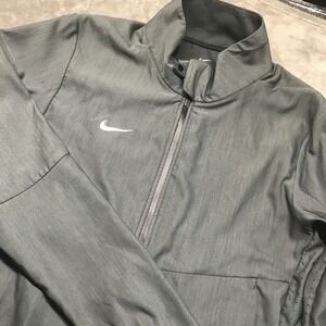 Nike Dri-FIT Gray Full Zip Lightweight Athletic Training Jacket Mens Medium